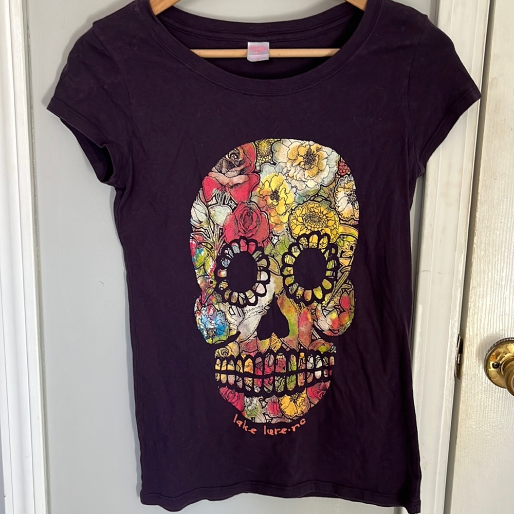 Lake Lure floral skull tee!